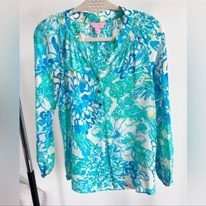 Lilly Pulitzer Elsa silk blouse